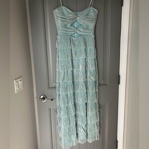 Gianni Bini Aqua Strapless Dress